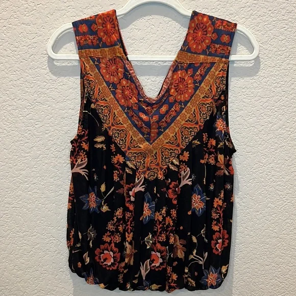 FREE PEOPLE FLORAL TANK TOP SIZE S - Picture 5 of 8